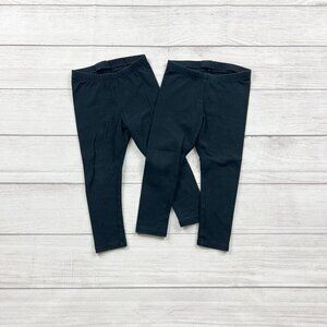 Cat & Jack Toddler Leggings Black Stretch Pants Bundle 2T